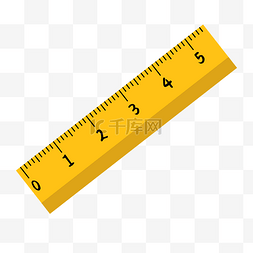 精确衡器图片_矢量图黄色的尺子