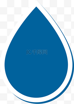 白色风格图片_饱满圆润矢量白色描边水滴