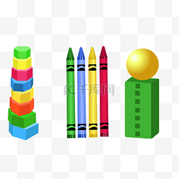 幼儿园字图片_卡通儿童玩具积木蜡笔设计
