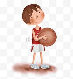 学习打篮球的青少年