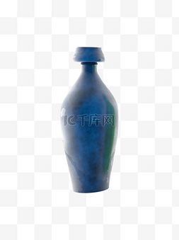 个性花纹艺术装饰瓶子生活用品蓝