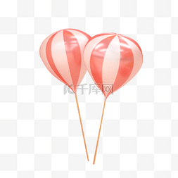 棒棒糖热气球图片_彩色圆弧热气球棒棒糖食物元素