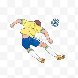 世界杯海报图片_俄罗斯世界杯多彩卡通手绘足球运