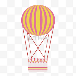 卡通热气球粉色图片_手绘浪漫卡通热气球