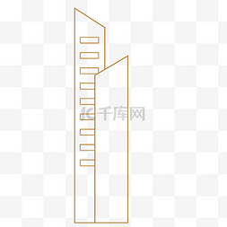 扁平灰图片_灰色线稿建筑元素