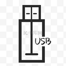 usb转接头图片_简易黑色usb设备图