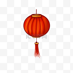 灯笼吊穗图片_新年红灯笼手绘插画