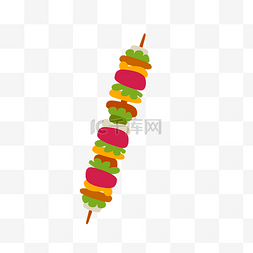 矢量水果免费下载图片_矢量串串好吃的烤肉串