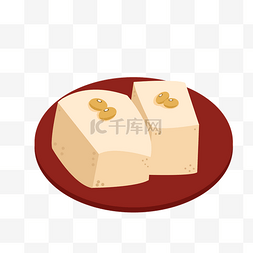 白豆腐串图片_黄豆托盘矢量豆腐