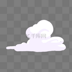 单个白色云朵插画