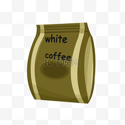 一次性咖啡袋手绘插画