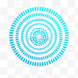 蓝色墙纹理图片_蓝色科技圆形图案元素