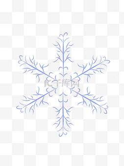 圣诞元旦海报图片_手绘小清新冬日蓝色雪花可商用装