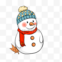 冬季小帽子图片_戴帽子小雪人可爱
