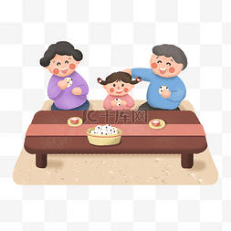 重阳节团圆图片_重阳节与老人一起吃重阳糕
