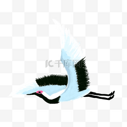 手绘中国风动物天鹅水墨画PNG素材
