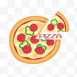烘焙标签图片_矢量手绘披萨图标