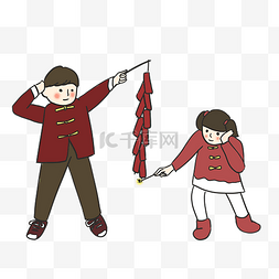 春节节日儿童插画