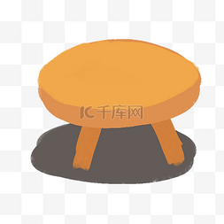 一张橙色的小椅子