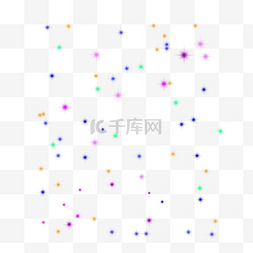 星星图片_创意彩色荧光