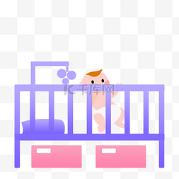 棕色婴儿床图片_婴儿床婴儿