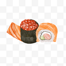 生鱼片干图片_ 生鱼片鱼籽寿司