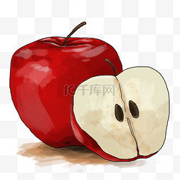 苹果手绘素材下载插画