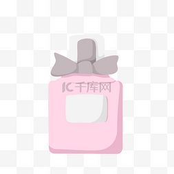 化妆品玫瑰图片_粉色瓶子香水插画