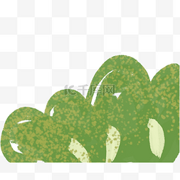 浅绿色卡通图片_手绘的浅绿色草堆元素下载