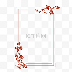 中国风花纹背景图片_传统水墨风春节新年边框背景