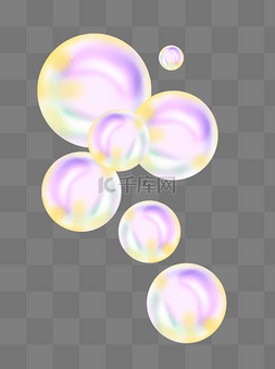 紫色图案气泡插图