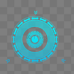 科技花纹线条图片_蓝色科技圆形图案元素
