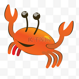 红色可爱的螃蟹图片_红色的螃蟹免抠图
