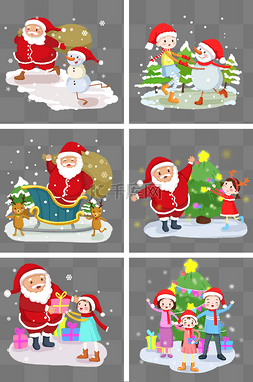 欢乐圣诞圣诞图片_卡通手绘圣诞节圣诞老人