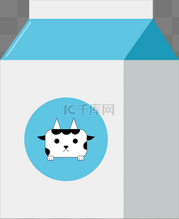kfc早餐图片_一盒手绘的扁平化牛奶
