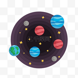 黑洞黑洞图片_宇宙银河系黑洞星球装饰插画