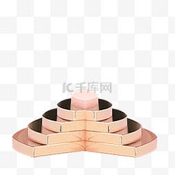 礼品区堆头图片_卡通立方体堆码免抠图