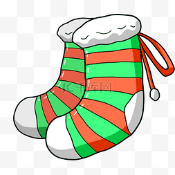 圣诞袜图片_手绘圣诞节圣诞袜