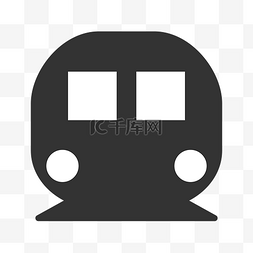 带铁轨的火车图片_扁平商务火车标志
