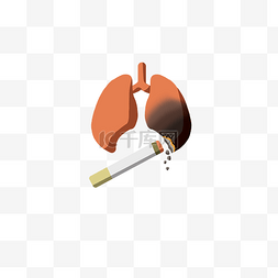 世界无烟日黑肺PNG图片