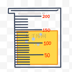 实验插画图片_化学实验的量杯插画