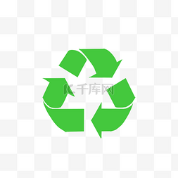 可回收材料标志图片_绿色环保标示垃圾可回收