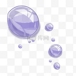 晶莹剔透图片_紫色圆形水珠
