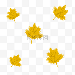 秋天黄色树叶图片图片_绿色植物叶子