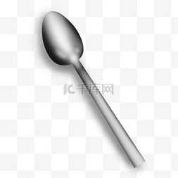 银灰色金属图片_灰白色椭圆形水滴状勺子
