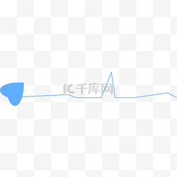 装饰广告装饰图片_ai矢量蓝色平生命波动心形状装饰