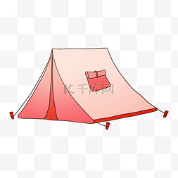 红色帐篷露营工具