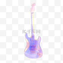 电吉他男孩图片_紫色电吉他