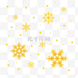 线条图片_黄色雪花线条