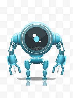 机器人科技图片_智能科技蓝色机器人可商用元素